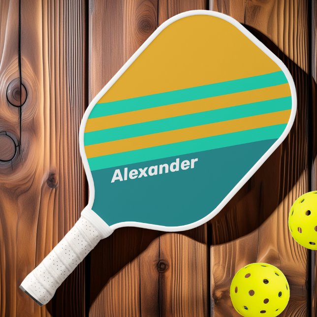 Sport Sunlit Sees Streifen mit Namen Pickleball Schläger (Von Creator hochgeladen)