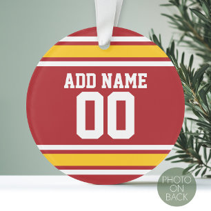 Sport-Team-Fußball-Jersey-Name-Zahl Ornament