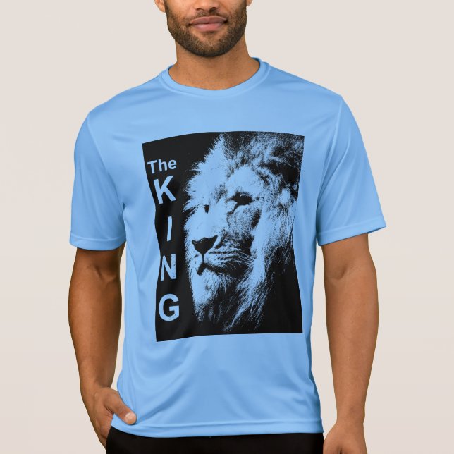 Sport-Tek-Konkurrent Lion Carolina Blue King Mens T-Shirt (Vorderseite)