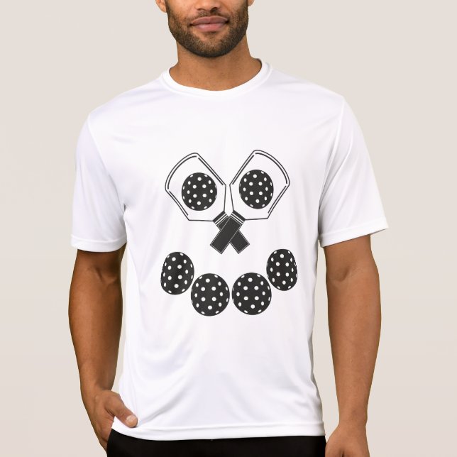 Sport-Tek Pickleball Jackolantern (weiße Paddeln) T-Shirt (Vorderseite)