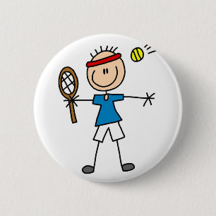 Sport-Tennis-Knopf Button
