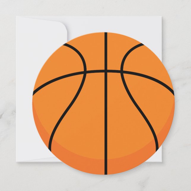 Sport-Thema-Basketball-Party Einladung (Vorderseite)