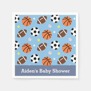 Sport - themed Baby-Duschen-Party-Versorgungen Serviette