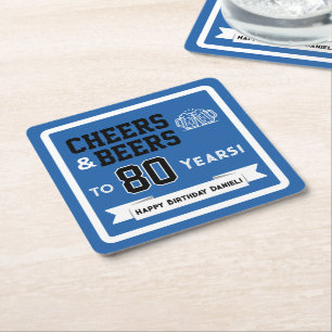 Sport-Themen-Biere und Prost zum Geburtstag Party Rechteckiger Pappuntersetzer