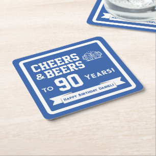 Sport-Themen-Biere und Prost zum Geburtstag Rechteckiger Pappuntersetzer