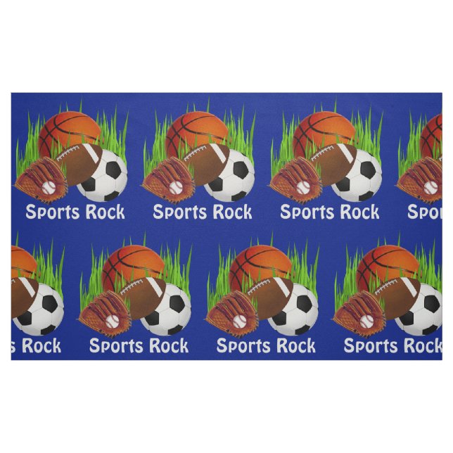 Sport - themenorientiertes Gewebe durch das Yard Stoff (Fat Quarter (45,7 x 55,9 cm))