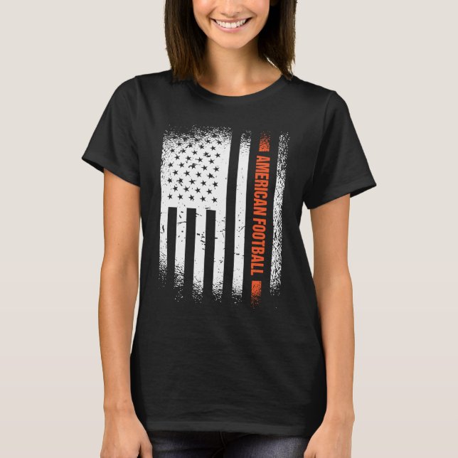 Sport Us Flag American Football 4 T-Shirt (Vorderseite)