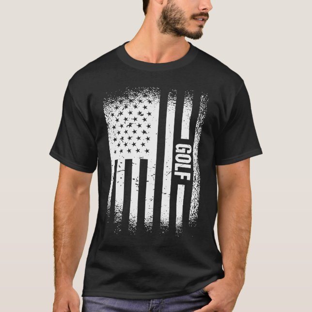 Sport Us Flag Golf 3 T-Shirt (Vorderseite)