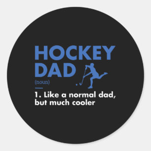 Sport Vater Definition Hockey Runder Aufkleber