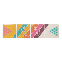 Sport Vintag Candy Rainbow Familienname & Year Beer Pong Tisch
