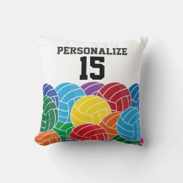 Sport Volleyball Collage on White - DIY Text Kissen