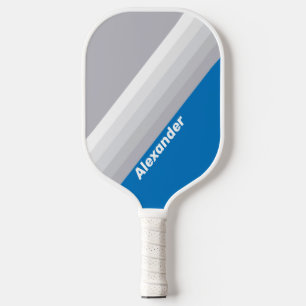 Sport Wolken Blau Himmel Streifen mit Name Pickleball Schläger