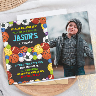 Sportaktivitäten Party Geburtstag Einladungen mit 