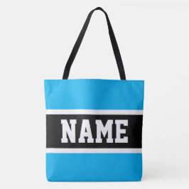 Sportathletic Sky Blue Schwarz-weiß Stripes Text