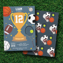 Sportathletische Balls Kinder Blaue Geburtstagspar