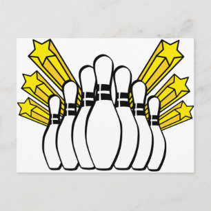 Sportball Bowling Trainer Team Spiel Strike Postkarte