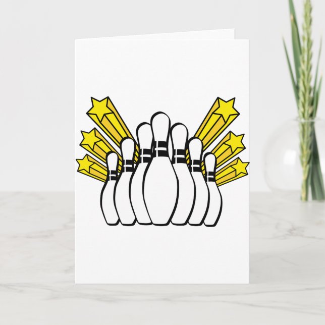 Sportball Bowling Trainerteam Spielstreik Karte (Vorderseite)