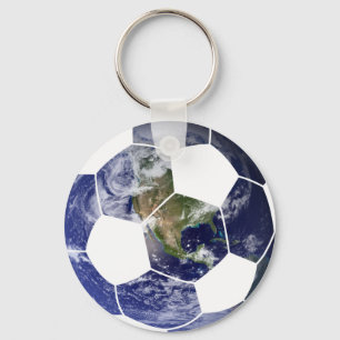 Sportball Fußball Erde Schlüsselanhänger