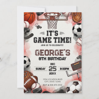 Sportbälle Junge Geburtstag Einladung