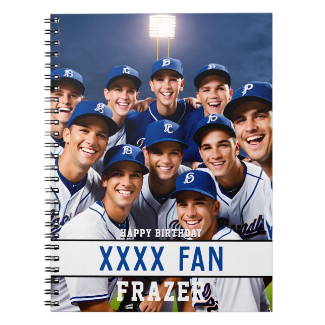 Sportbaseball Fan EDITABLE SPORT FARBE Notizblock (Vorderseite)