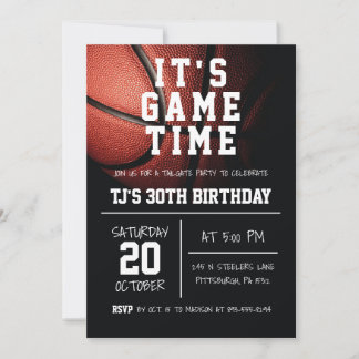 Sportbasketball Einladung zum Geburtstag