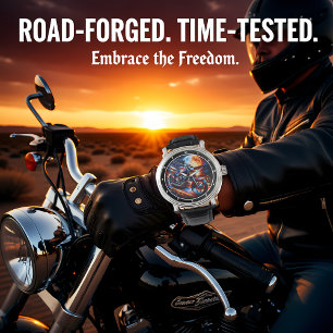 Sportbike, amerikanische mondbeschienene Fahrt. Armbanduhr