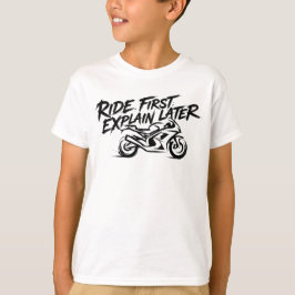 Sportbike-Fahrer-Aktionsmentalität T-Shirt