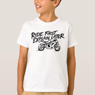 Sportbike-Fahrer-Aktionsmentalität T-Shirt