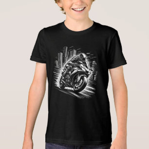 Sportbike-Nachtfahrt durch Stadtstraßen Tri-Blend Shirt