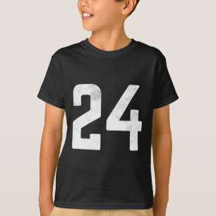 Sportblock Nummer 24 für Fußball Baseball Körbe T-Shirt