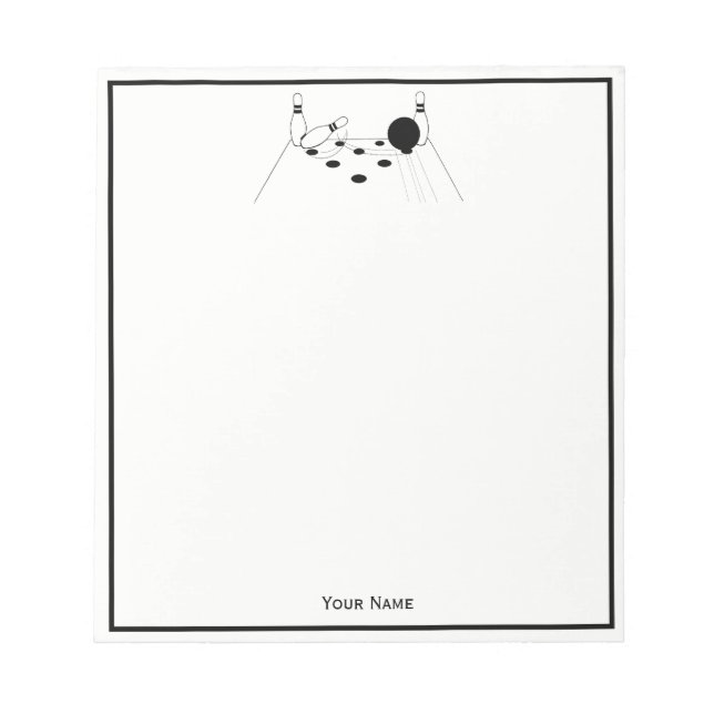 Sportbowling und Buttone Notizblock (Vorderseite)