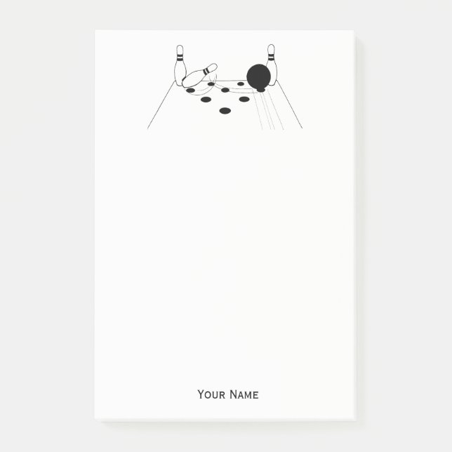 Sportbowling und Buttone Post-it Klebezettel (Vorderseite)