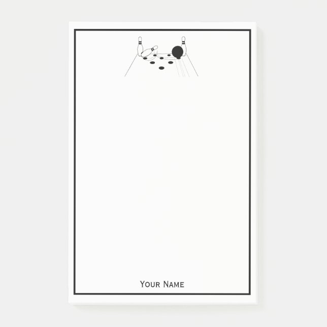 Sportbowling und Buttone Post-it Klebezettel (Vorderseite)