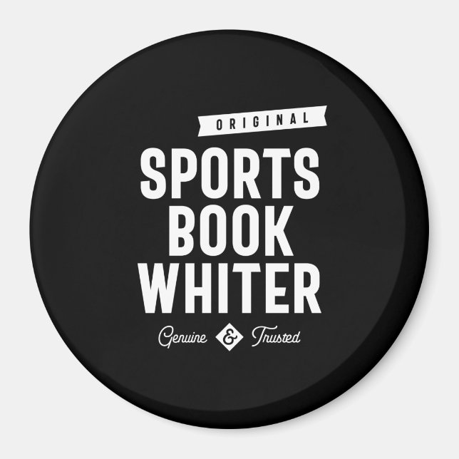 Sportbuch Whiter Job Titel Geschenk Magnet (Vorne)