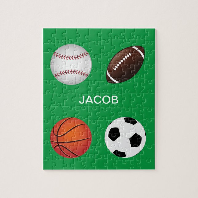 " SPORTE" PUZZLE MIT KINDERN NAME. (Vertikal)