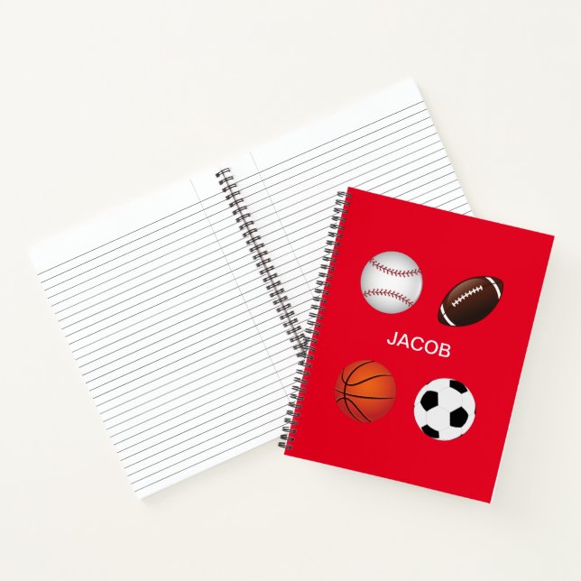 " SPORTE" SPIRALISCHE NOTEBOOK MIT DEM NAMEN DER K NOTIZBUCH (Innenseite)