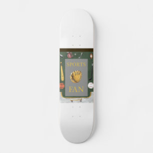 Sportfächer mit Skateboard und Ramp-Skateboard