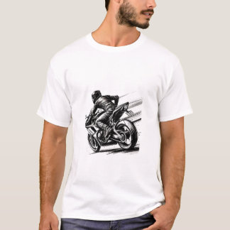 Sportfahrrad - Motorrad-T - Shirt