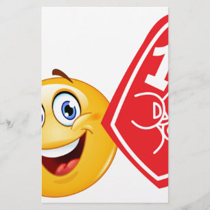 Sportfan emoji briefpapier