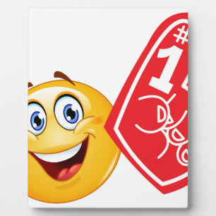 Sportfan emoji fotoplatte