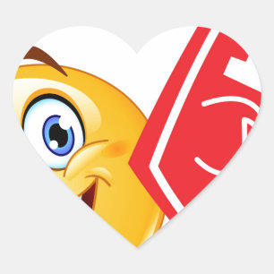 Sportfan emoji Herz-Aufkleber