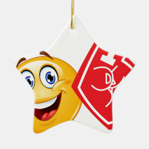 Sportfan-Emoticon Keramikornament