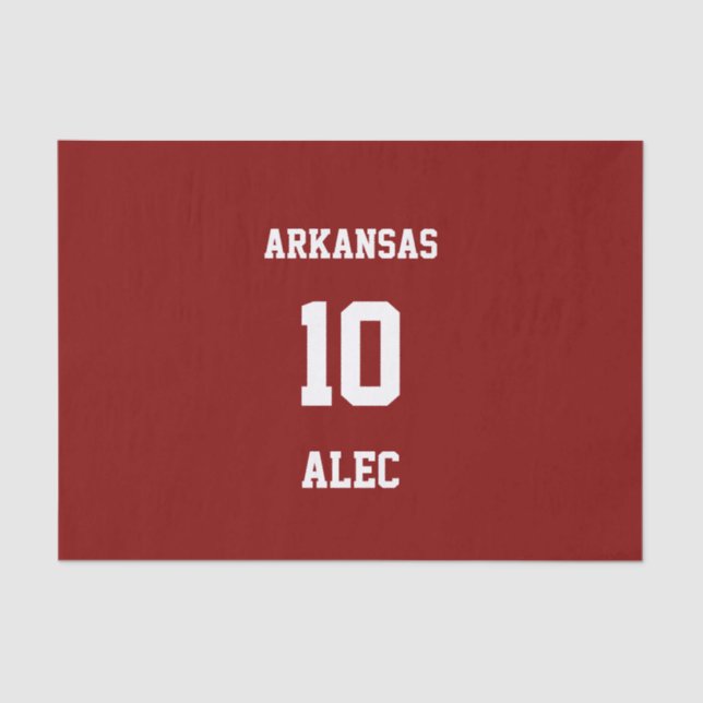 Sportfan Ihr eigenes Maroon Seidenpapier (Vorderseite)