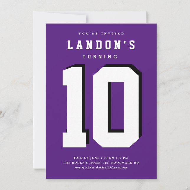 Sportfanatische Kindergeburtstag Party Einladung (Vorderseite)