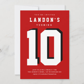 Sportfanatische Kindergeburtstag Party Einladung