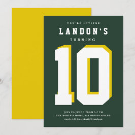 Sportfanatische Kindergeburtstag Party Einladung