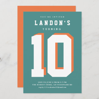 Sportfanatische Kindergeburtstag Party Einladung