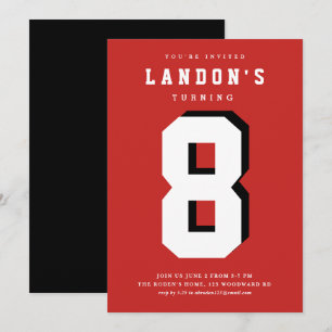 Sportfanatisches Kindergeburtstag Party Einladung