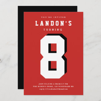 Sportfanatisches Kindergeburtstag Party Einladung