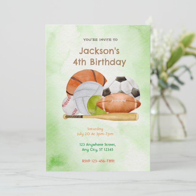 Sportfeier Einladung (Stehend Vorderseite)